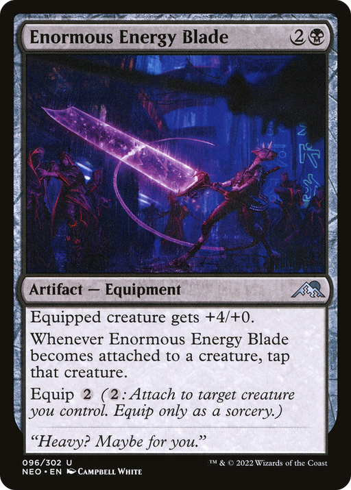 Enormous Energy Blade (NEO-096) [Kamigawa: Neon Dynasty] Foil MTG Single Wizards of the Coast