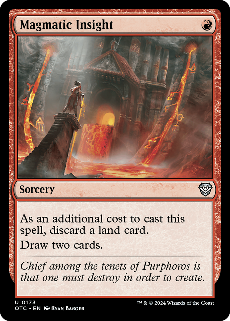 Magmatic Insight (OTC-173) [Outlaws of Thunder Junction Commander] MTG Single Wizards of the Coast