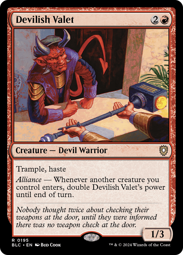 Devilish Valet (BLC-195) [Bloomburrow Commander] MTG Single Wizards of the Coast