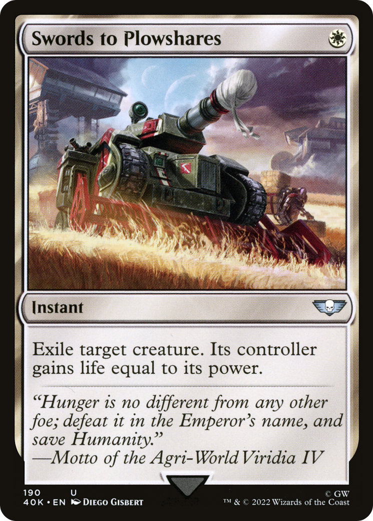 Swords to Plowshares (40K-190) [Warhammer 40,000 Commander] MTG Single Wizards of the Coast