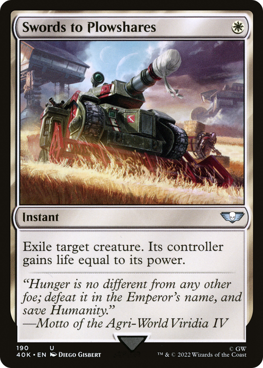 Swords to Plowshares (40K-190) [Warhammer 40,000 Commander] MTG Single Wizards of the Coast