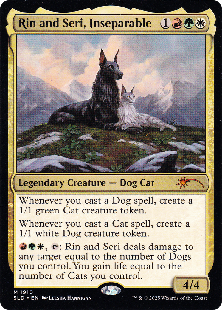Rin and Seri, Inseparable (1910) (SLD-1910) [Secret Lair] Drop MTG Single Wizards of the Coast