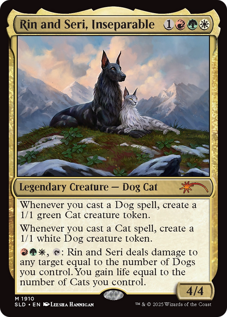 Rin and Seri, Inseparable (SLD-1910) [Secret Lair] Drop MTG Single Wizards of the Coast