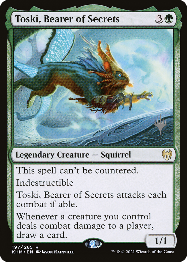 Toski, Bearer of Secrets (PPKHM-197) [Kaldheim Promos] Foil MTG Single Wizards of the Coast
