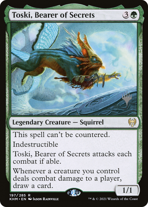 Toski, Bearer of Secrets (PPKHM-197) [Kaldheim Promos] MTG Single Wizards of the Coast