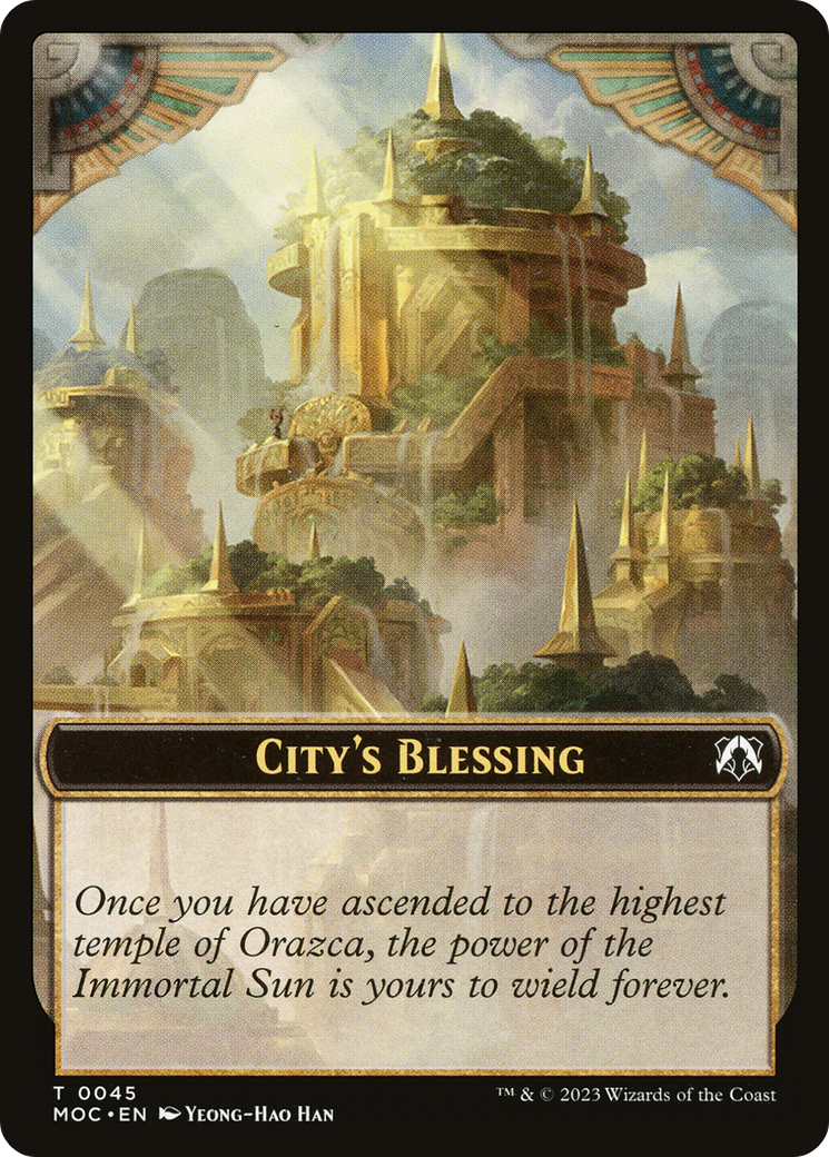City's Blessing (TMOC-045) [Tokens] March of the Machine Commander Tokens MTG Single Wizards of the Coast