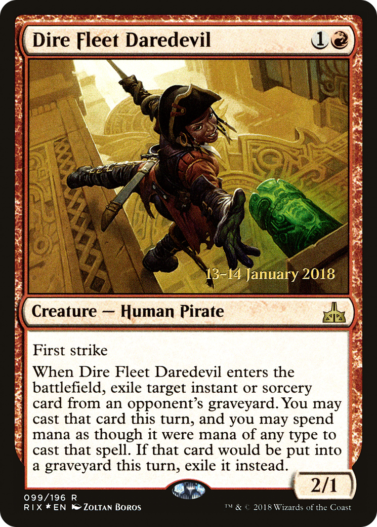 Dire Fleet Daredevil (PRE-099) [Rivals of Ixalan Promos] Foil MTG Single Wizards of the Coast