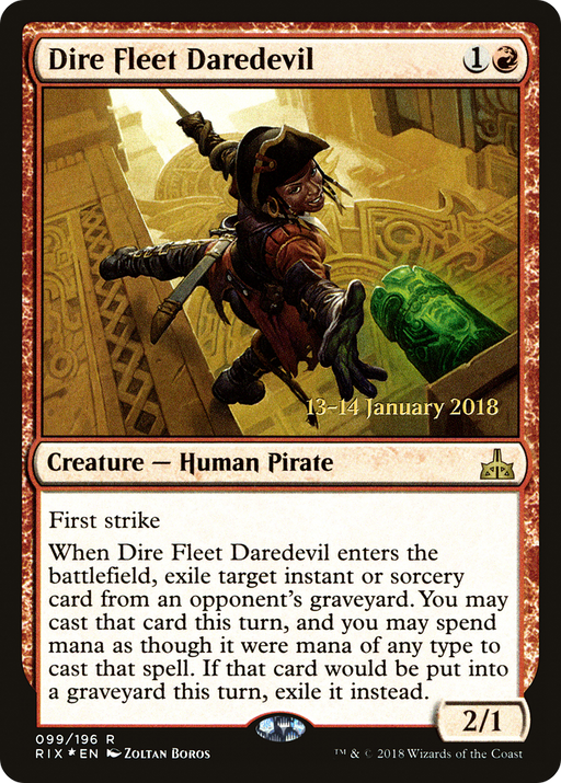Dire Fleet Daredevil (PRE-099) [Rivals of Ixalan Promos] Foil MTG Single Wizards of the Coast