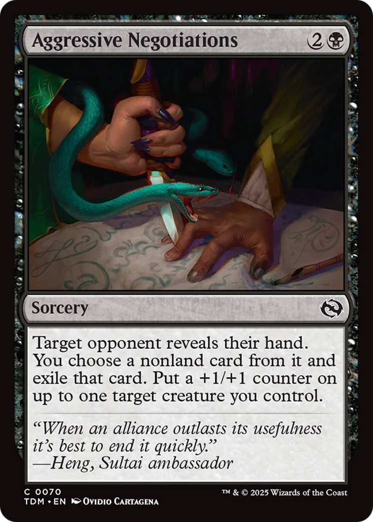 Aggressive Negotiations (TDM-070) [Tarkir: Dragonstorm] MTG Single Wizards of the Coast
