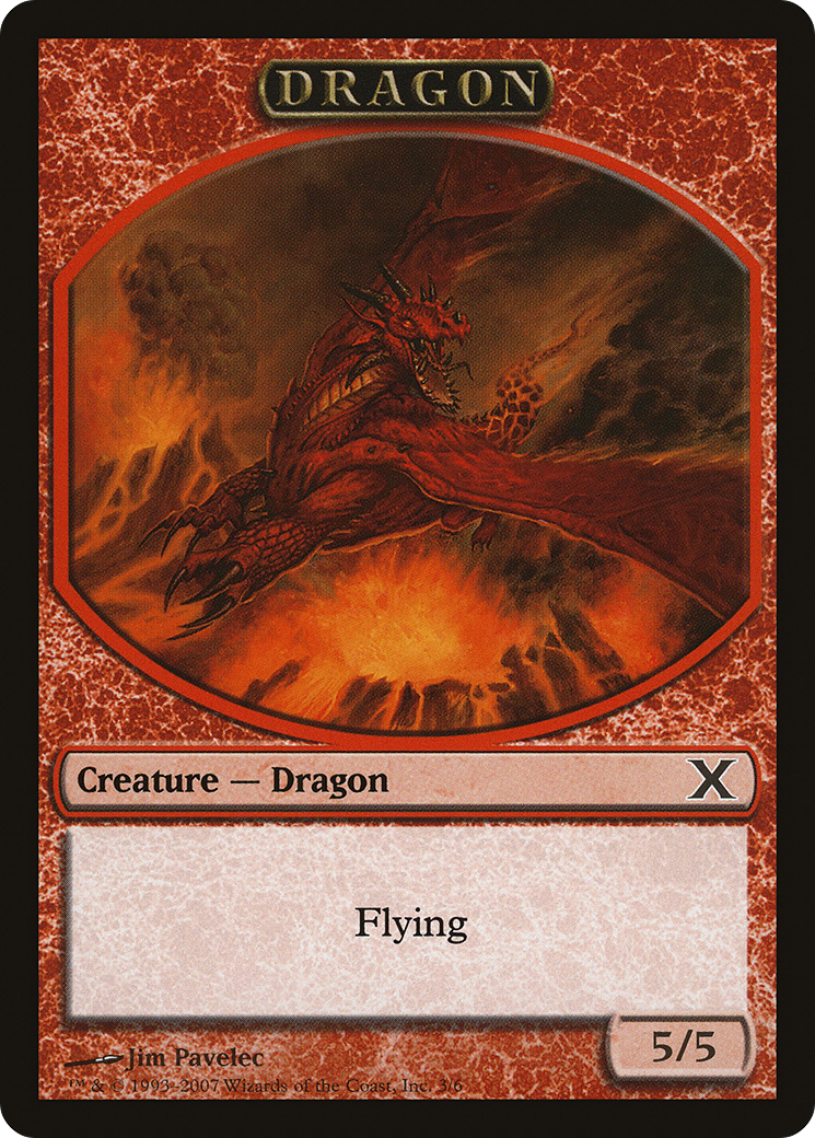 Dragon Token (10E-003) [Tokens] Tenth Edition Tokens MTG Single Wizards of the Coast