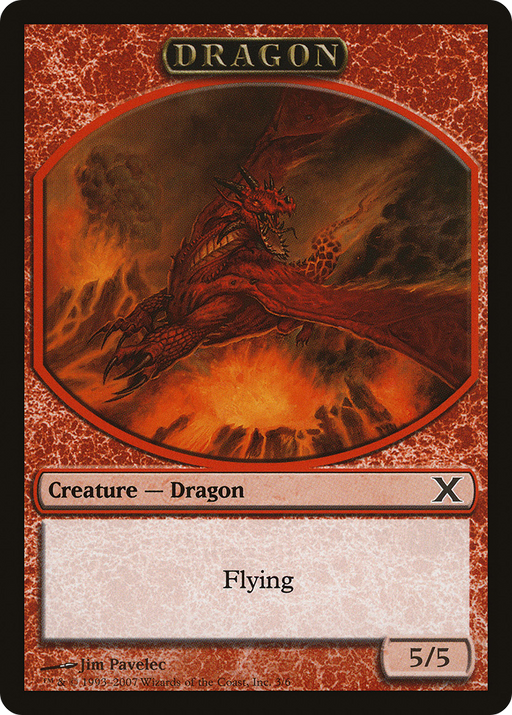 Dragon Token (10E-003) [Tokens] Tenth Edition Tokens MTG Single Wizards of the Coast