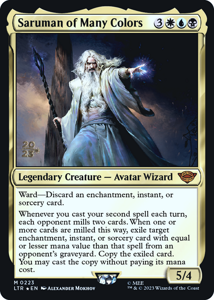 Saruman of Many Colors (PRE-223) [Tales of Middle-earth Promos] Foil MTG Single Wizards of the Coast