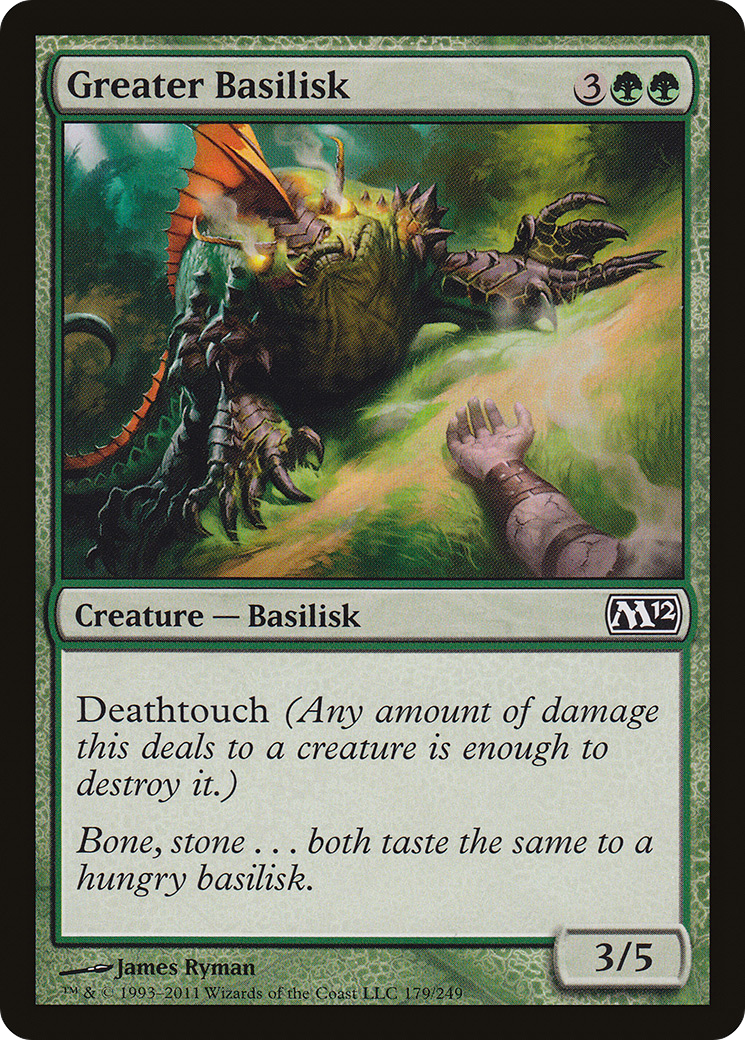 Greater Basilisk (M12-179) [Magic 2012] Foil MTG Single Wizards of the Coast