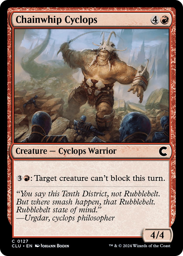 Chainwhip Cyclops (CLU-127) [Ravnica: Clue Edition] MTG Single Wizards of the Coast
