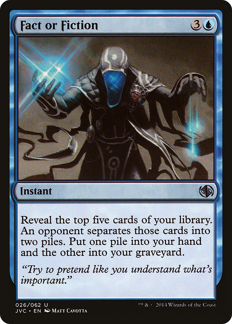 Fact or Fiction (DD3-026) [Misc] Duel Decks Anthology: Jace vs. Chandra MTG Single Wizards of the Coast