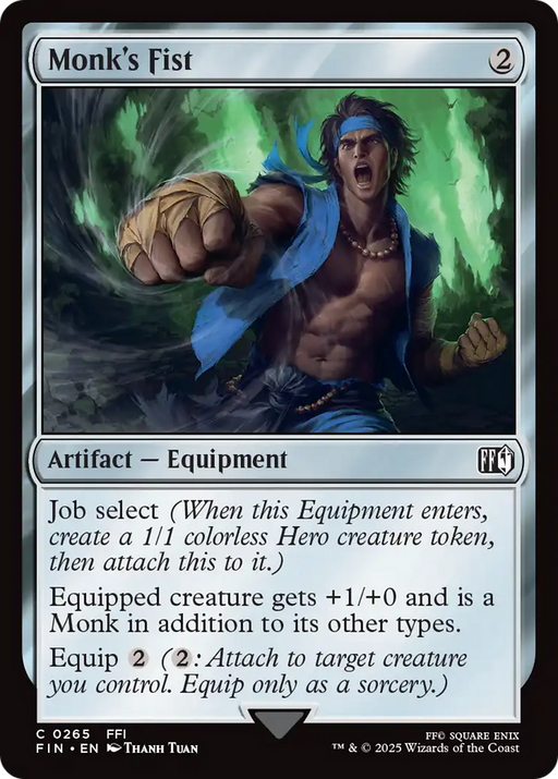 Monk's Fist (FIN-265) [FINAL FANTASY] Foil MTG Single Wizards of the Coast