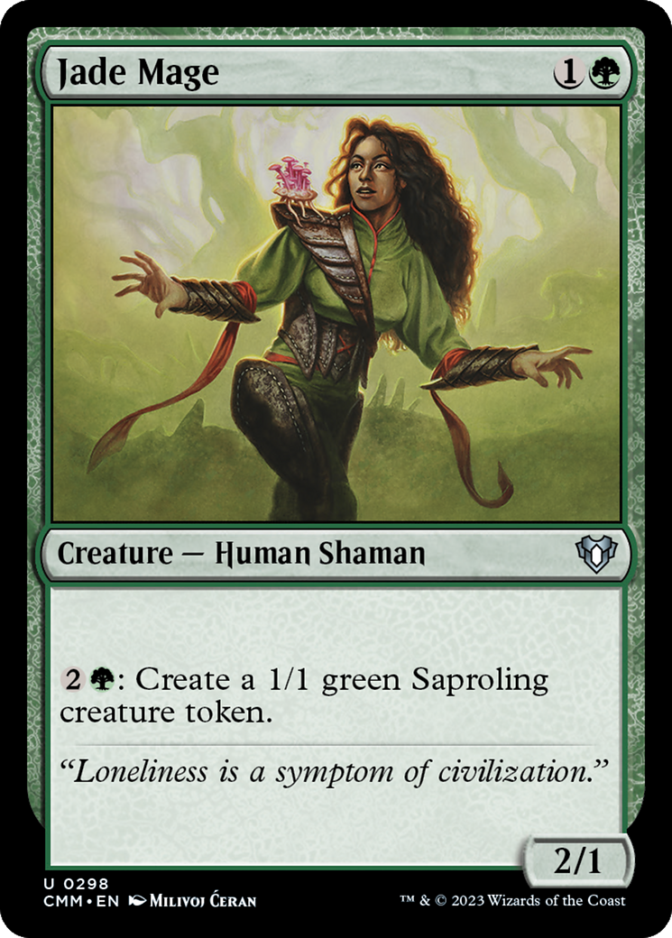Jade Mage (CMM-298) [Commander Masters] MTG Single Wizards of the Coast