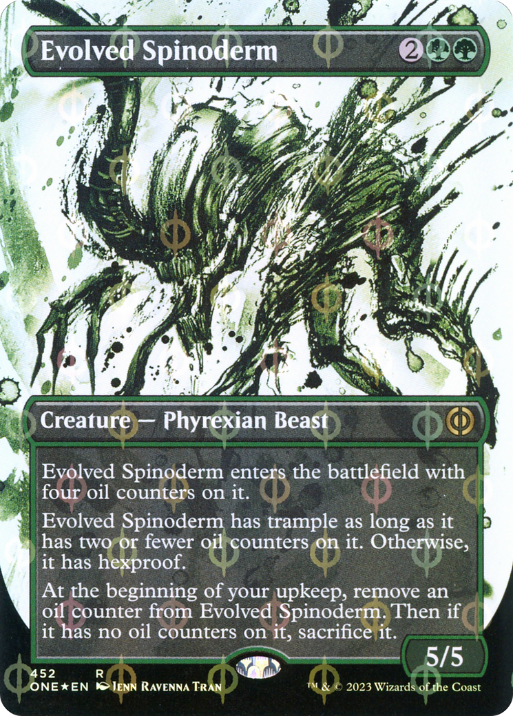 Evolved Spinoderm (Step-and-Compleat Foil) (ONE-452) [Phyrexia: All Will Be One] (Showcase) (Borderless) Foil MTG Single Wizards of the Coast