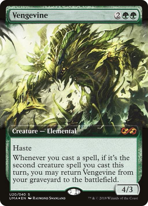 Vengevine (UMA:BT-U20) [Ultimate Box Topper] (Extended Art) Foil MTG Single Wizards of the Coast