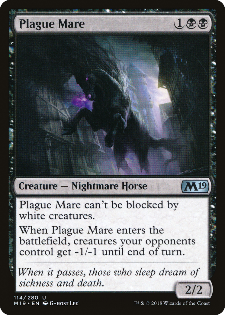 Plague Mare (M19-114) [Core Set 2019] Foil MTG Single Wizards of the Coast
