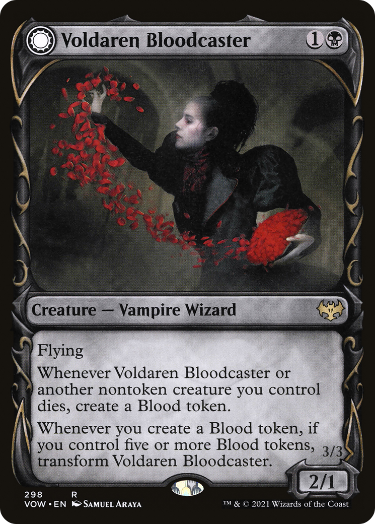 Voldaren Bloodcaster (VOW-298) [Innistrad: Crimson Vow] (Showcase) Foil MTG Single Wizards of the Coast