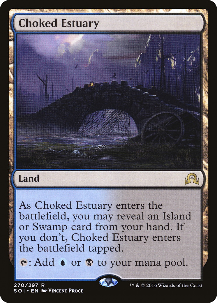 Choked Estuary (SOI-270) [Shadows over Innistrad] Foil MTG Single Wizards of the Coast