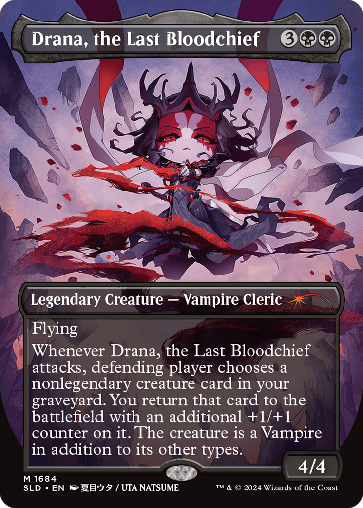 Drana, the Last Bloodchief (Rainbow Foil) (SLD-1684) [Secret Lair] Drop (Borderless) Foil MTG Single Wizards of the Coast