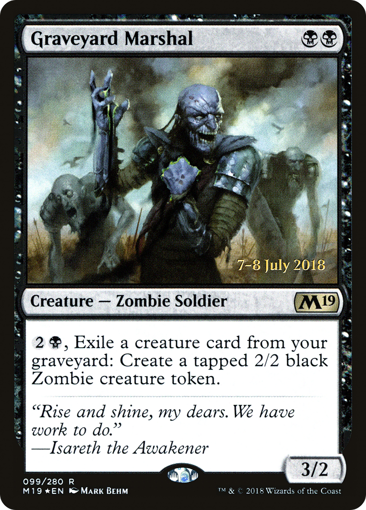 Graveyard Marshal (PRE-099) [Core Set 2019 Promos] Foil MTG Single Wizards of the Coast