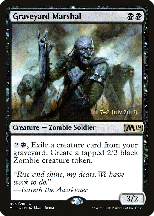 Graveyard Marshal (PRE-099) [Core Set 2019 Promos] Foil MTG Single Wizards of the Coast