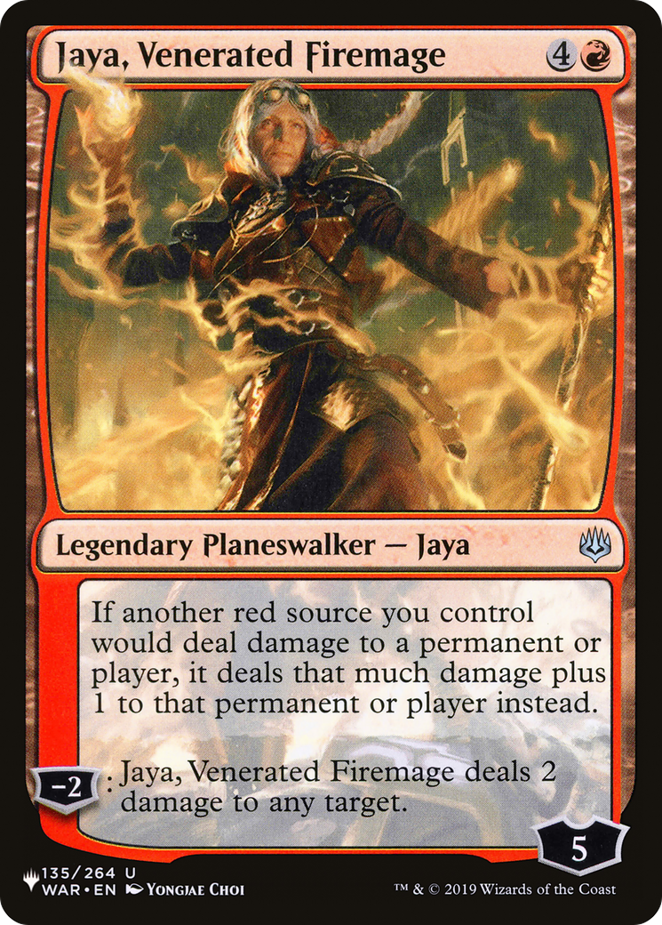 Jaya, Venerated Firemage (LIST-WAR-135) [Mystery Booster] The List MTG Single Wizards of the Coast