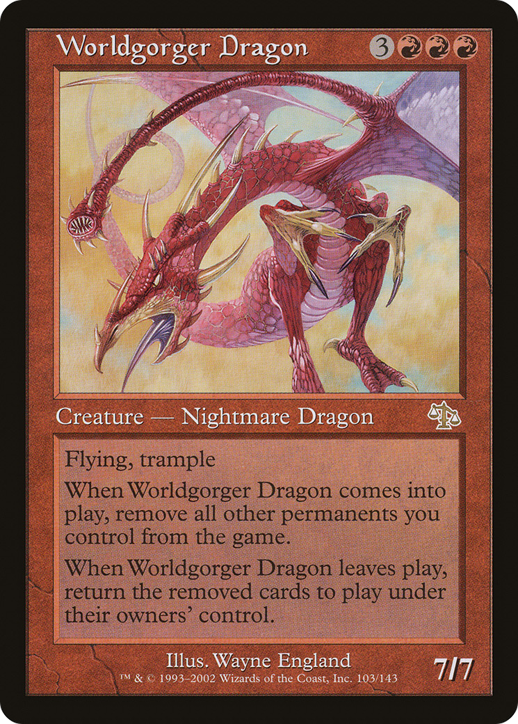 Worldgorger Dragon (JUD-103) [Judgment] Foil MTG Single Wizards of the Coast