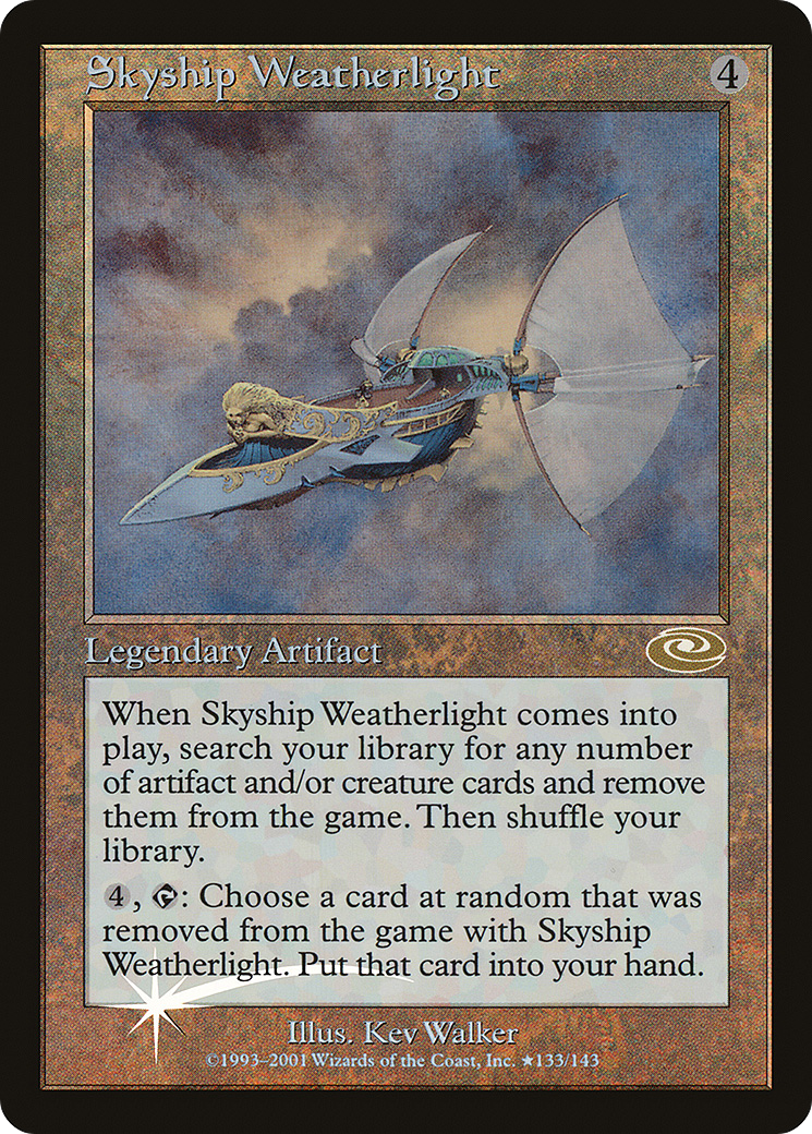 Skyship Weatherlight (Alt. Art Foil) (PLS-135) [Planeshift] Foil MTG Single Wizards of the Coast