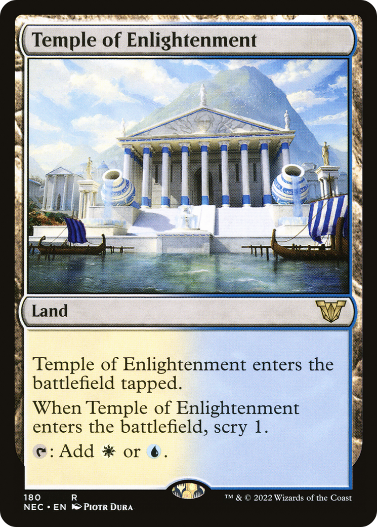Temple of Enlightenment (NEC-180) [Neon Dynasty Commander] MTG Single Wizards of the Coast