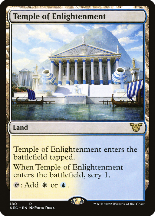 Temple of Enlightenment (NEC-180) [Neon Dynasty Commander] MTG Single Wizards of the Coast