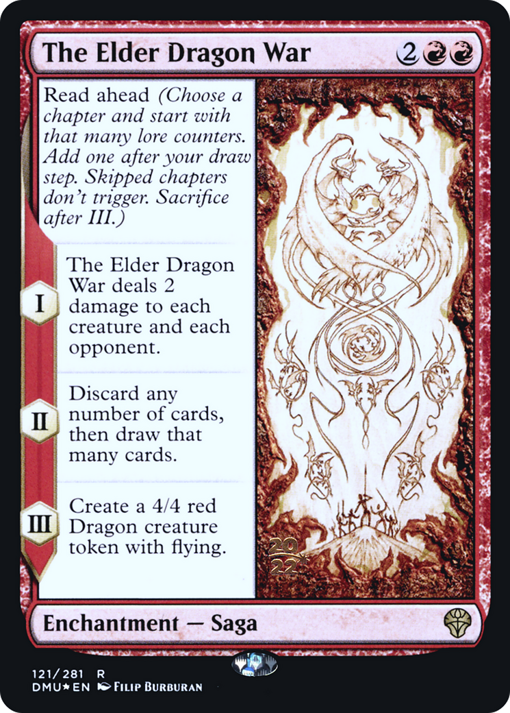 The Elder Dragon War (PRE-121) [Dominaria United Promos] Foil MTG Single Wizards of the Coast