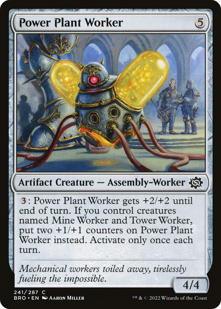 Power Plant Worker (BRO-241) [The Brothers' War] Foil MTG Single Wizards of the Coast