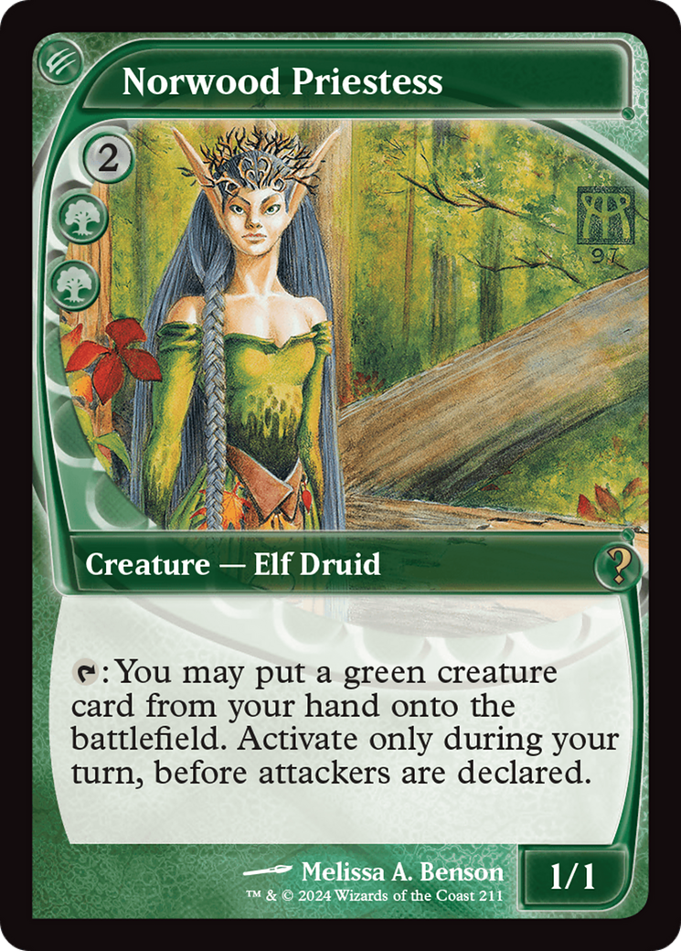 Norwood Priestess (Future Sight) (MB2-211) [Mystery Booster] Mystery Booster 2 MTG Single Wizards of the Coast