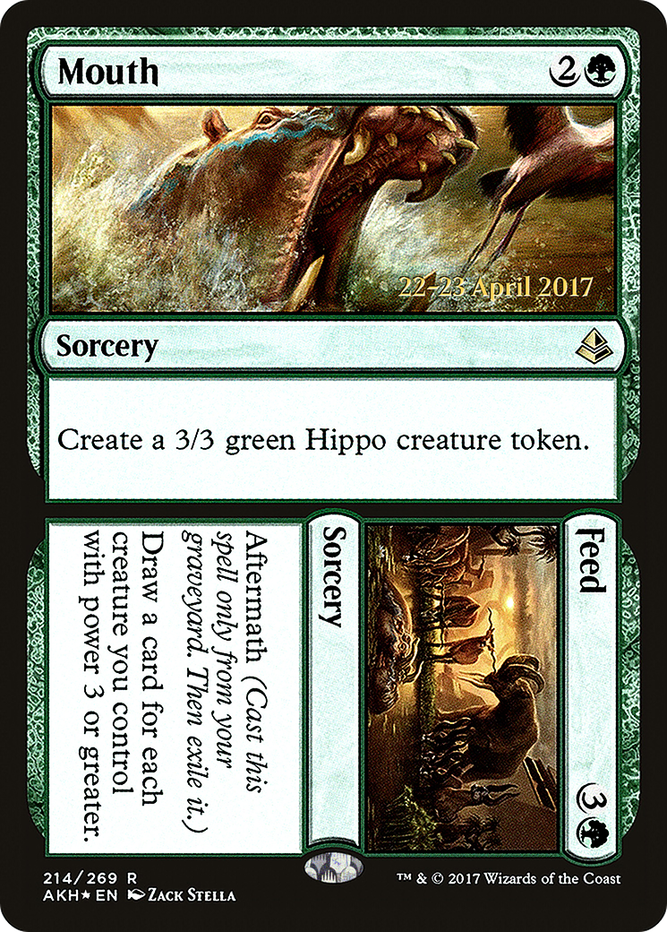 Mouth // Feed (PRE-214) [Amonkhet Promos] Foil MTG Single Wizards of the Coast