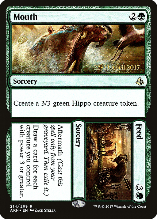 Mouth // Feed (PRE-214) [Amonkhet Promos] Foil MTG Single Wizards of the Coast