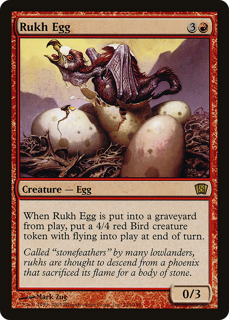 Rukh Egg (8ED-216) [8th Edition] MTG Single Wizards of the Coast