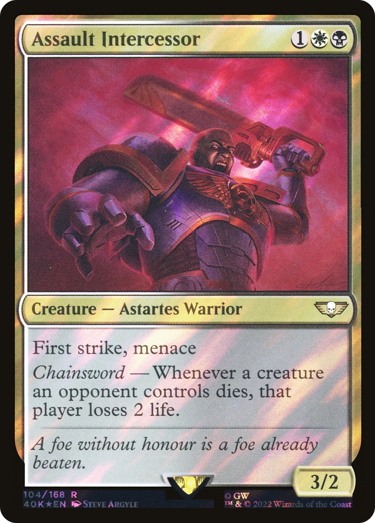 Assault Intercessor (40K-104★) [Warhammer 40,000 Commander] Foil MTG Single Wizards of the Coast