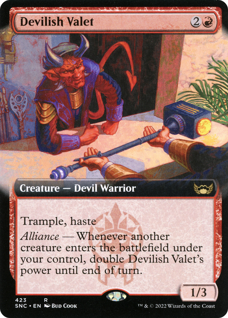 Devilish Valet (SNC-423) [Streets of New Capenna] (Extended Art) MTG Single Wizards of the Coast
