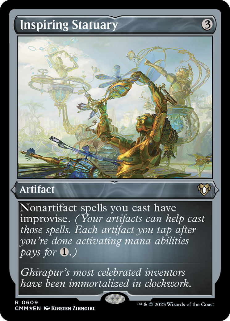 Inspiring Statuary (CMM-609) [Commander Masters] Etched Foil MTG Single Wizards of the Coast