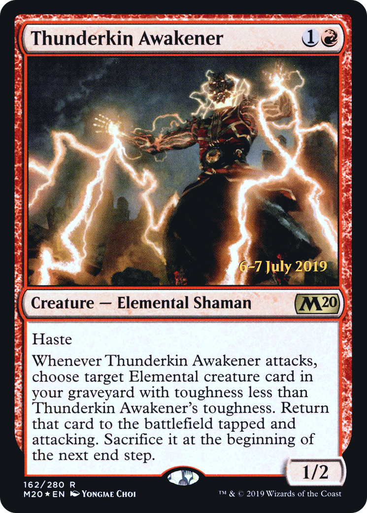 Thunderkin Awakener (PRE-162) [Core Set 2020 Promos] Foil MTG Single Wizards of the Coast