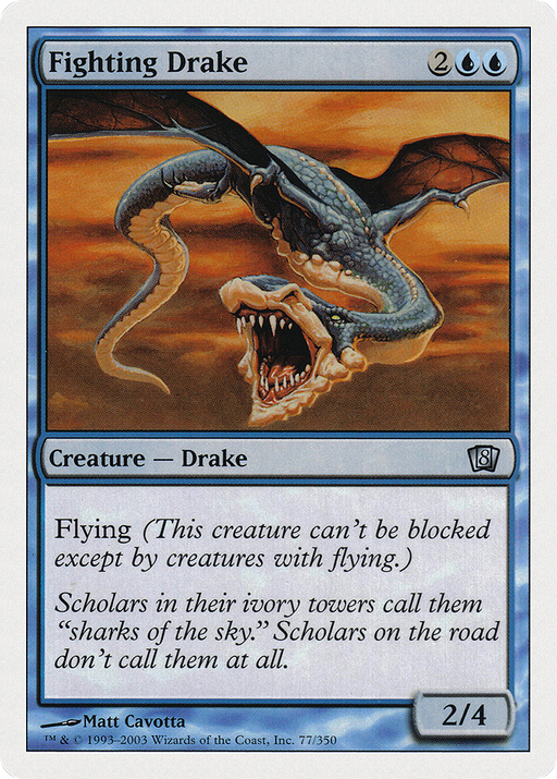 Fighting Drake (8ED-077) [8th Edition] Foil MTG Single Wizards of the Coast