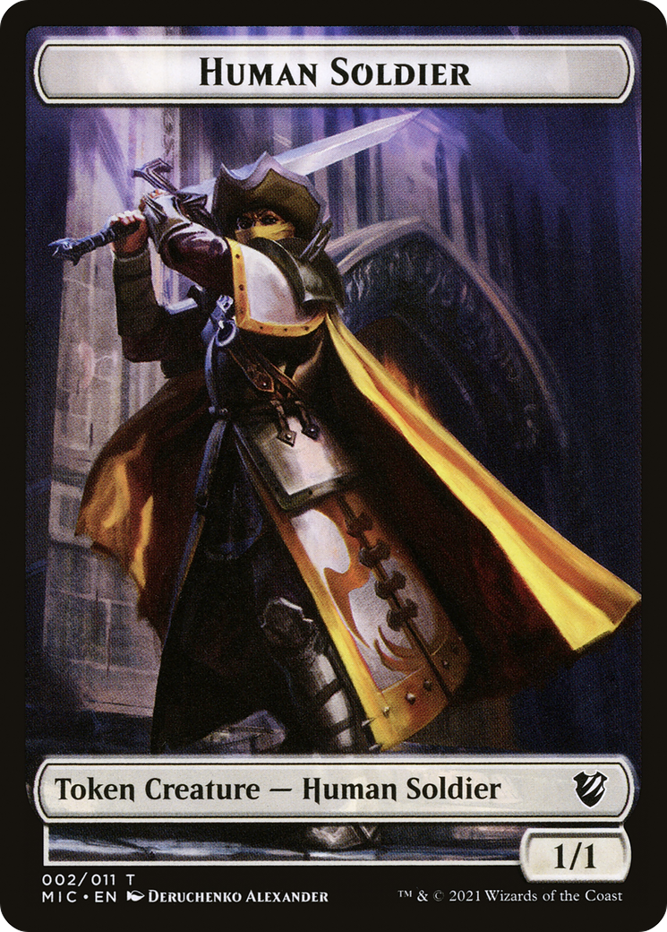 Human Soldier (TMIC-002) [Tokens] Midnight Hunt Commander Tokens MTG Single Wizards of the Coast