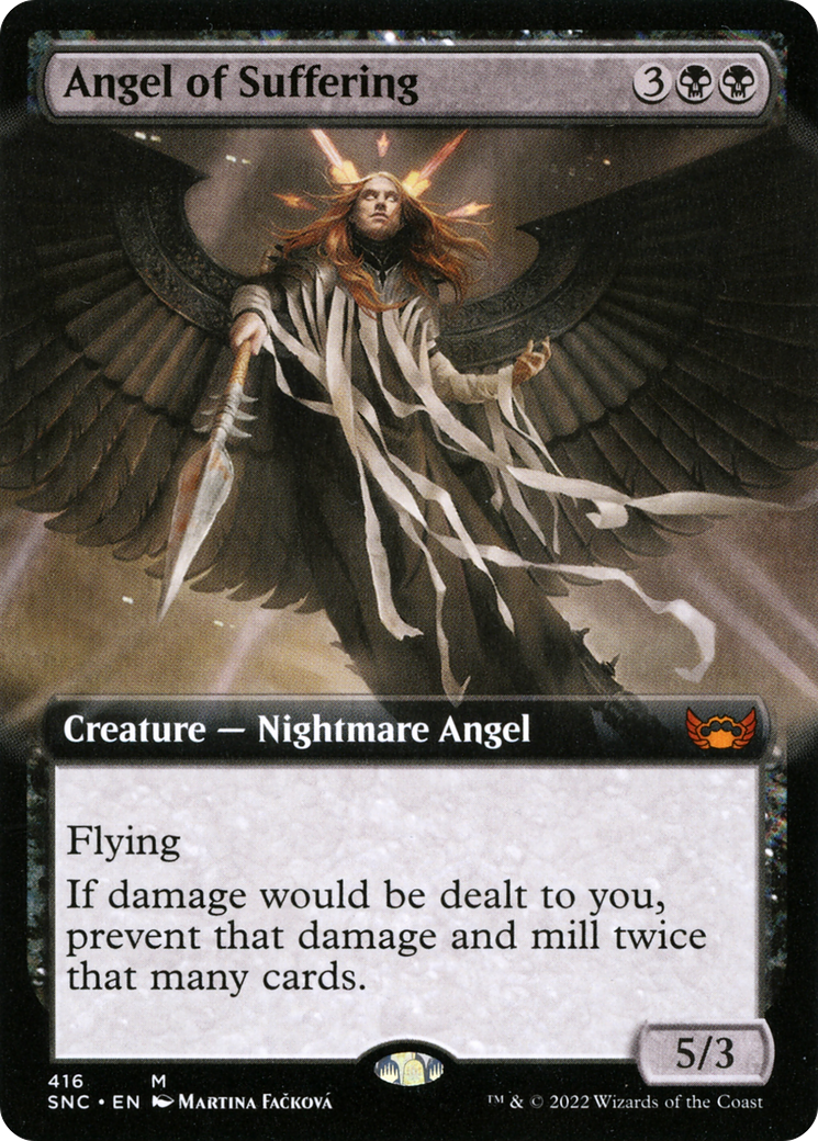 Angel of Suffering (SNC-416) [Streets of New Capenna] (Extended Art) Foil MTG Single Wizards of the Coast