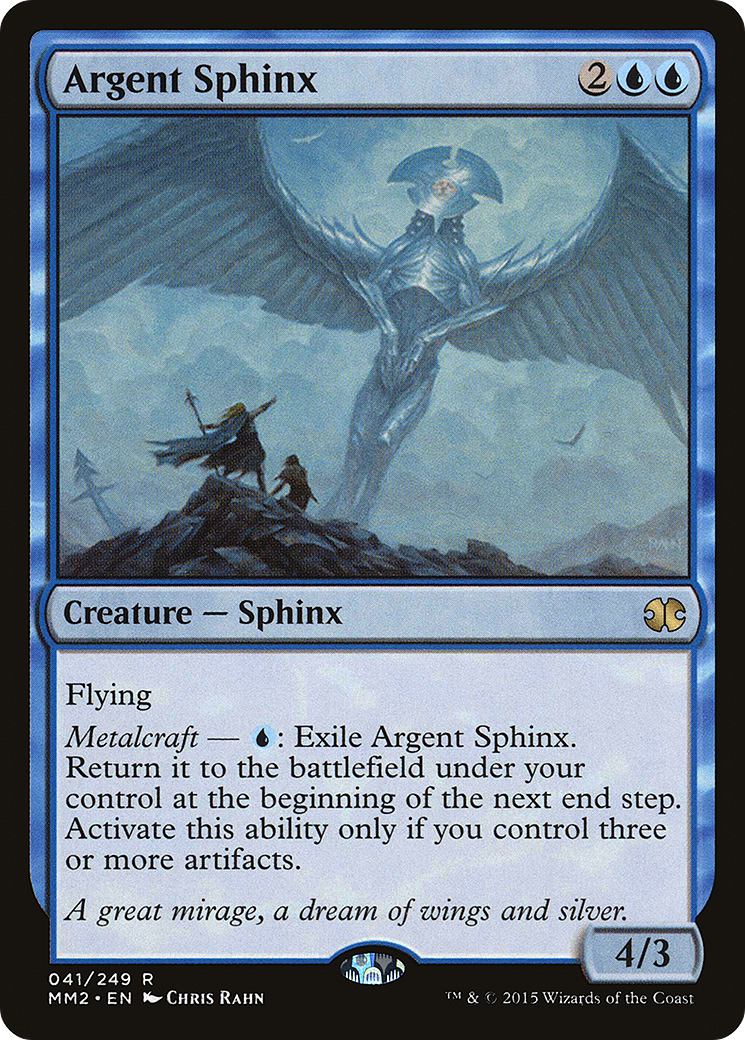 Argent Sphinx (MM2-041) [Modern Masters 2015] Foil MTG Single Wizards of the Coast