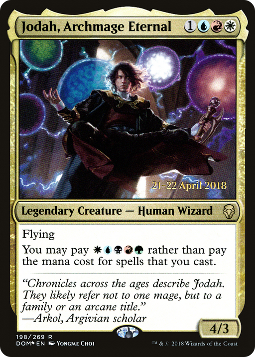Jodah, Archmage Eternal (PRE-198) [Dominaria Promos] Foil MTG Single Wizards of the Coast