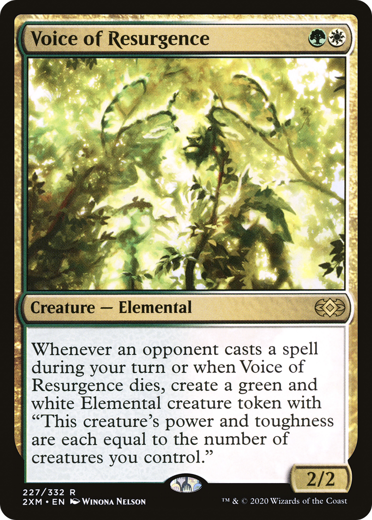 Voice of Resurgence (2XM-227) [Double Masters] Foil MTG Single Wizards of the Coast